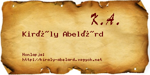Király Abelárd névjegykártya