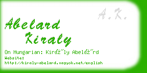 abelard kiraly business card